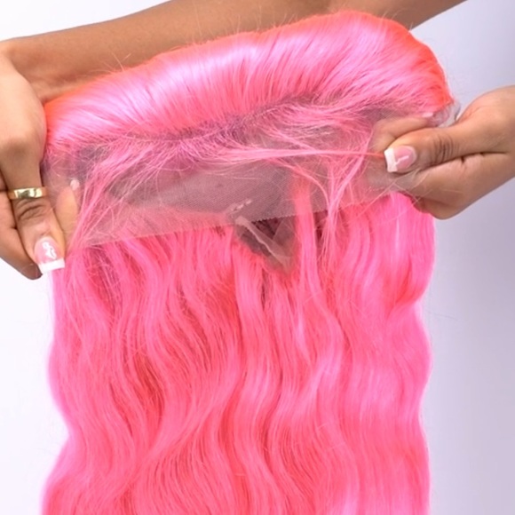 NEW Pink Blush Front Lace Wig 20” main image 12